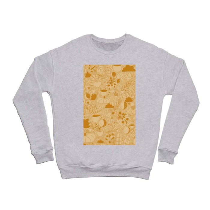 Awesome Autumn Pattern - Gold Crewneck Sweatshirt