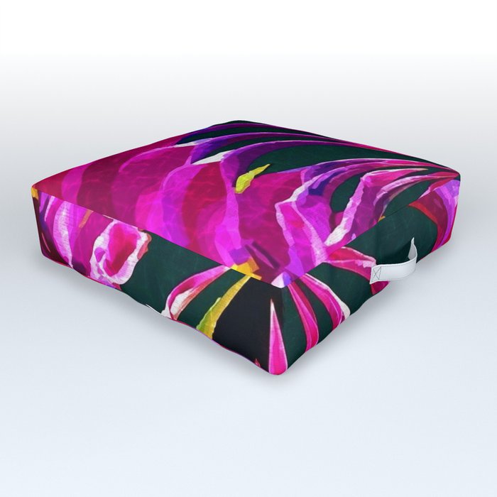African violet floral African American masterpiece portrait still life painting Outdoor Floor Cushion