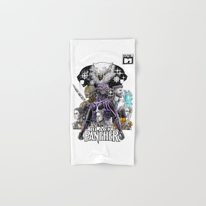 black panther bath towel