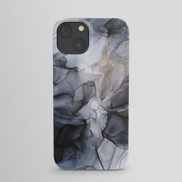 Calm but Dramatic Light Monochromatic Black & Grey Abstract iPhone Case