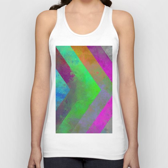 Textured Direction - Abstract, multi coloured, geometric painting Unisex Tank Top