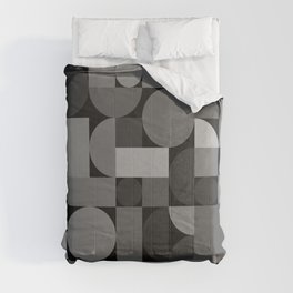 Mid Century Modern Geometric Gray Comforter