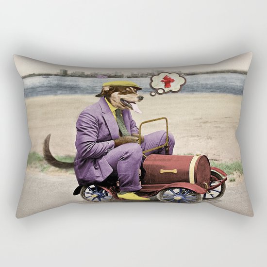 Barkin' Down the Highway! Rectangular Pillow