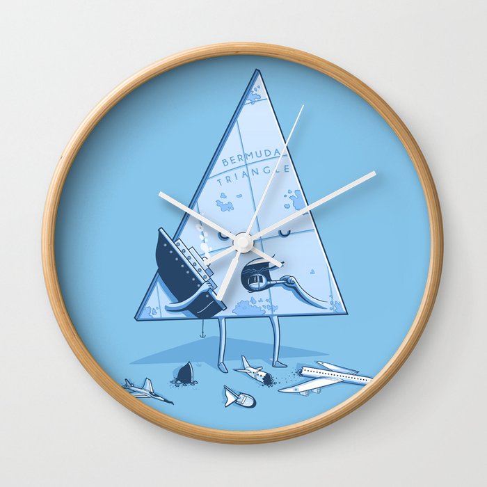 Bermuda triangle Wall Clock