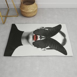 BLACK BUTTERFLY Rug