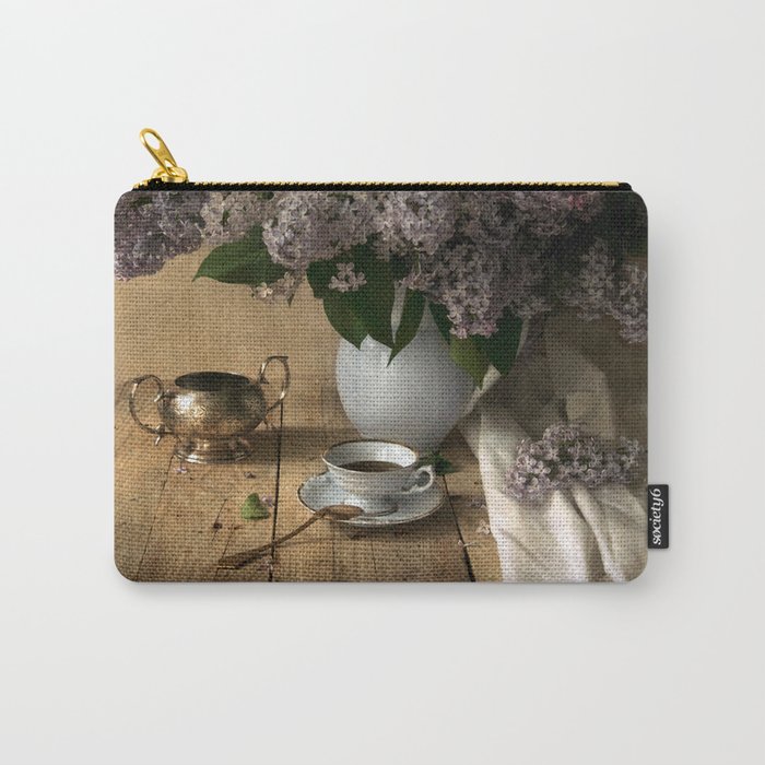Still life with bouquet of fresh lilacs Carry-All Pouch