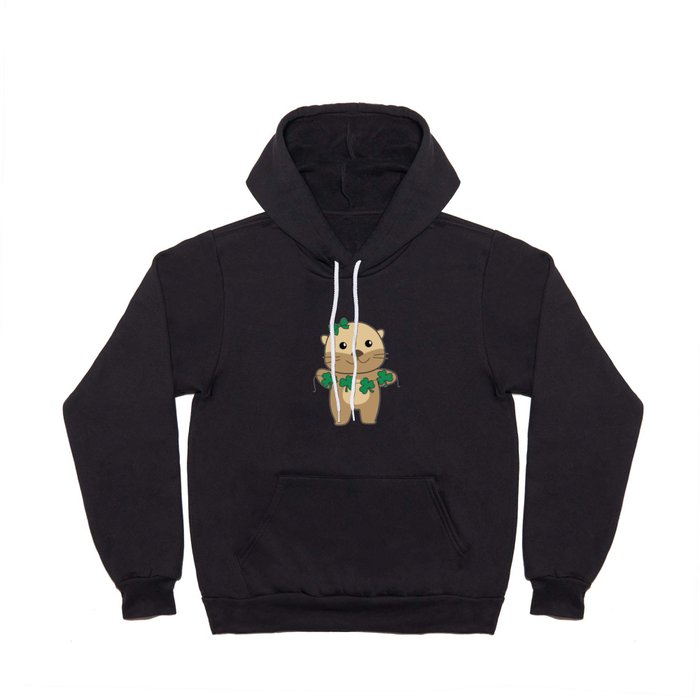 Otter With Shamrocks Cute Animals For Luck Hoody