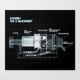 The Z-Machinery - Technical Blueprint Canvas Print