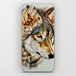 Cute Wolf in Looking iPhone Skin