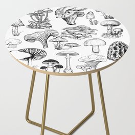 Mushrooms Print Side Table