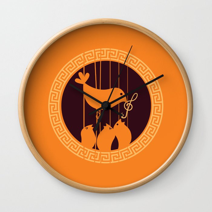 feeding the young souls Wall Clock