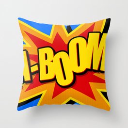 KA-BOOM! Classic Comic Book Style Throw Pillow