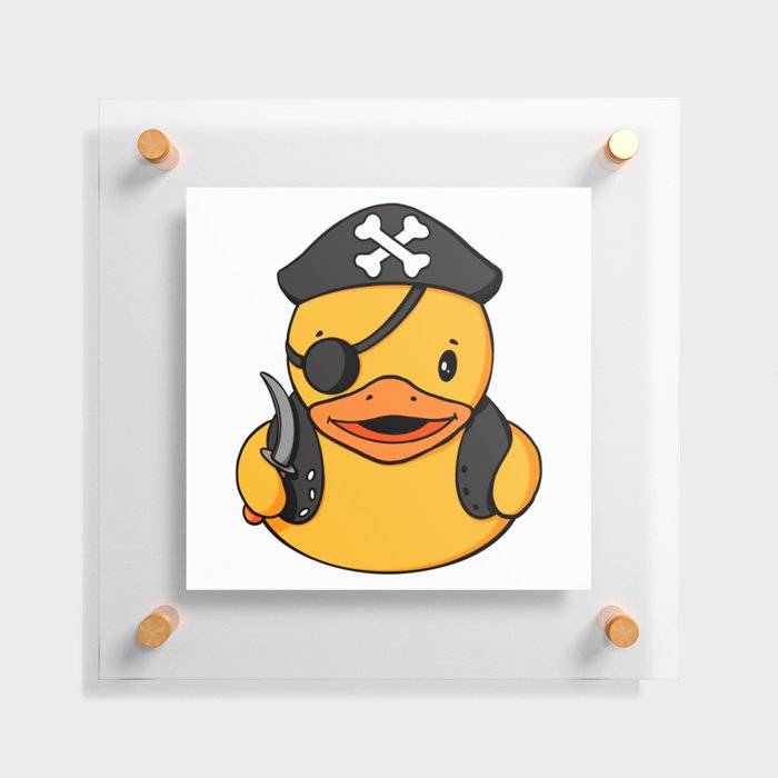 Pirate Rubber Duck Floating Acrylic Print