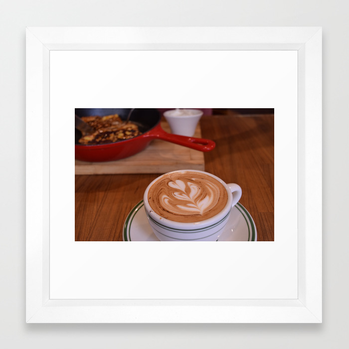 Caffe Macchiato With Breakfast Cafe Or Kitchen Decor Framed Art