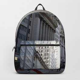 New York city street view Backpack | Newyorkny, Stockexchange, Wallstreet, Photo, Buildings, City, Nyc, Usflags, Streetview 