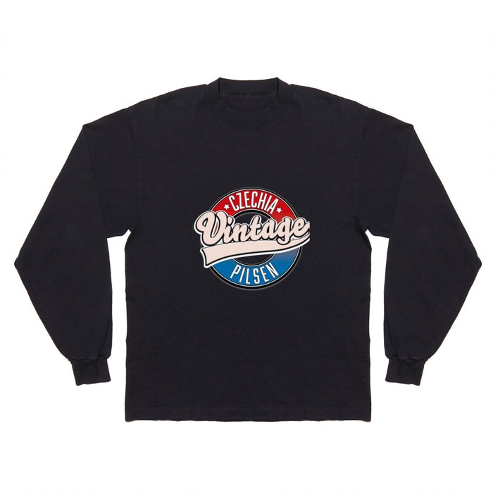 Pilsen czechia vintage logo Long Sleeve T Shirt