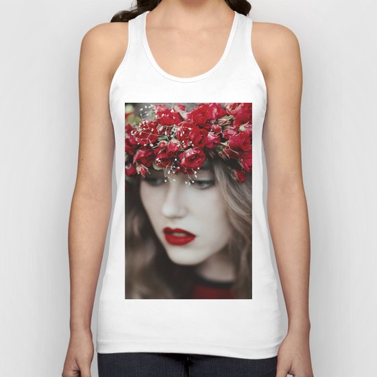 Red rose Unisex Tank Top