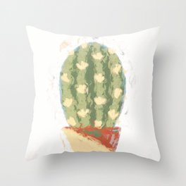 Cactus #painting #minimalist Throw Pillow