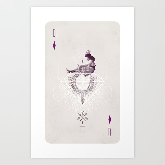 Queen of Diamonds Art Print