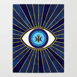 Mother Goddess with Evil Eye Poster