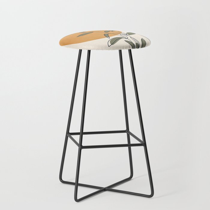 Minimal Line Young Leaves Bar Stool