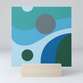 Abstract geometric landscape background Ultra-Steady Mini Art Print