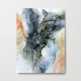 Southwestern Desert Abstract Landscape Inspired Metal Print | Curated, Digital, Mountain, Abstract, Southwest, Modern, Alcoholink, Fluidart, Cactus, Abstractexpression 