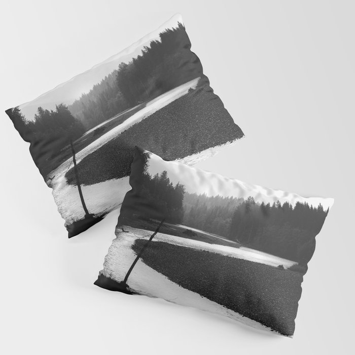 Olympic National Park Black and White Pillow Sham