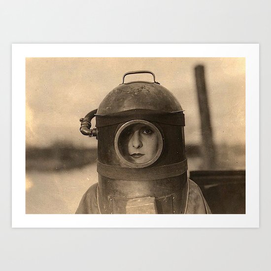 Scaphandre vintage photo Art Print