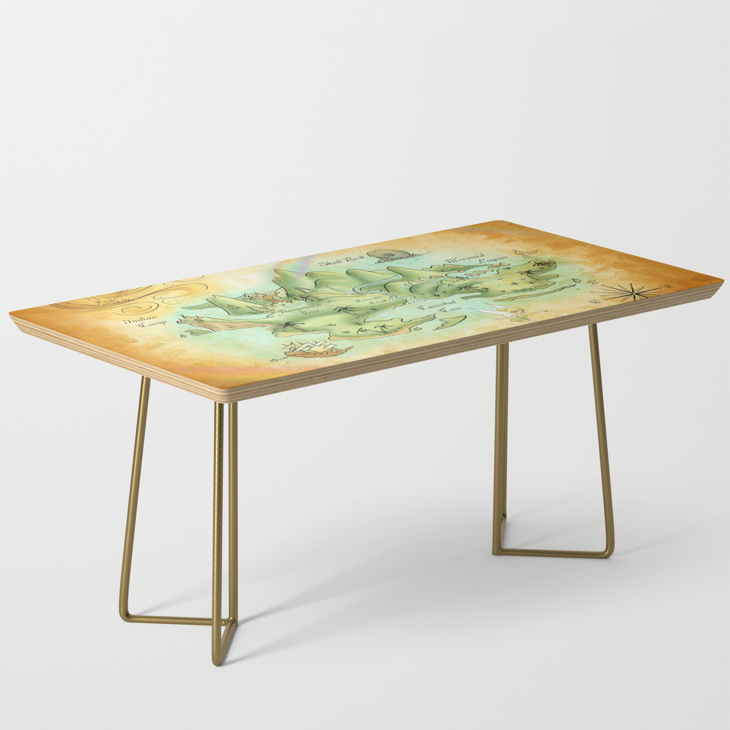 Neverland Map Coffee Table By Mercedesjenningskrajny Neverland Map Coffee Table By Mercedesjenningskrajny