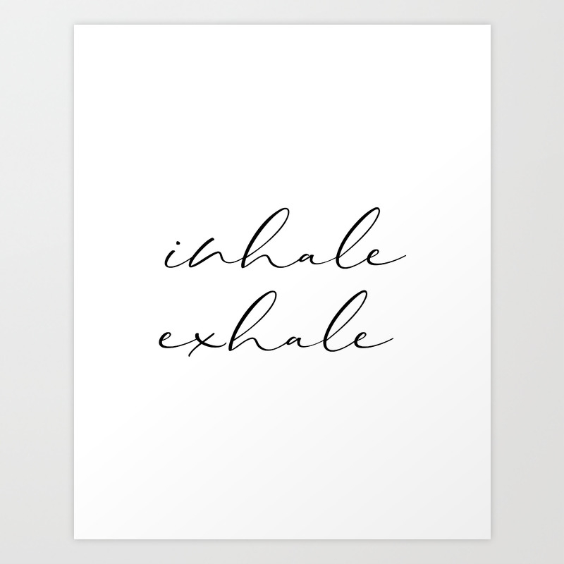 Inhale Exhale Wall Sticker Typography Art Spiritual Decal room wall motivate