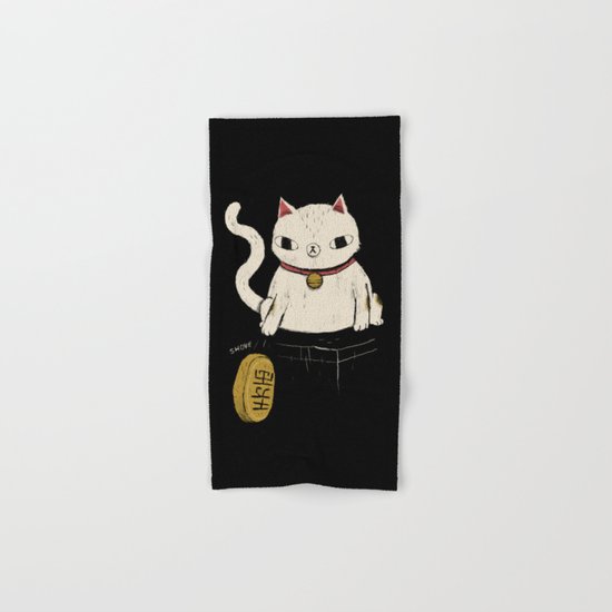 actual lucky cat Hand & Bath Towel