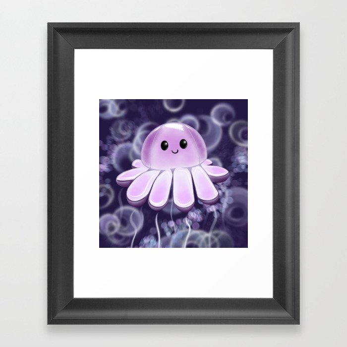 Happy octopus  Framed Art Print