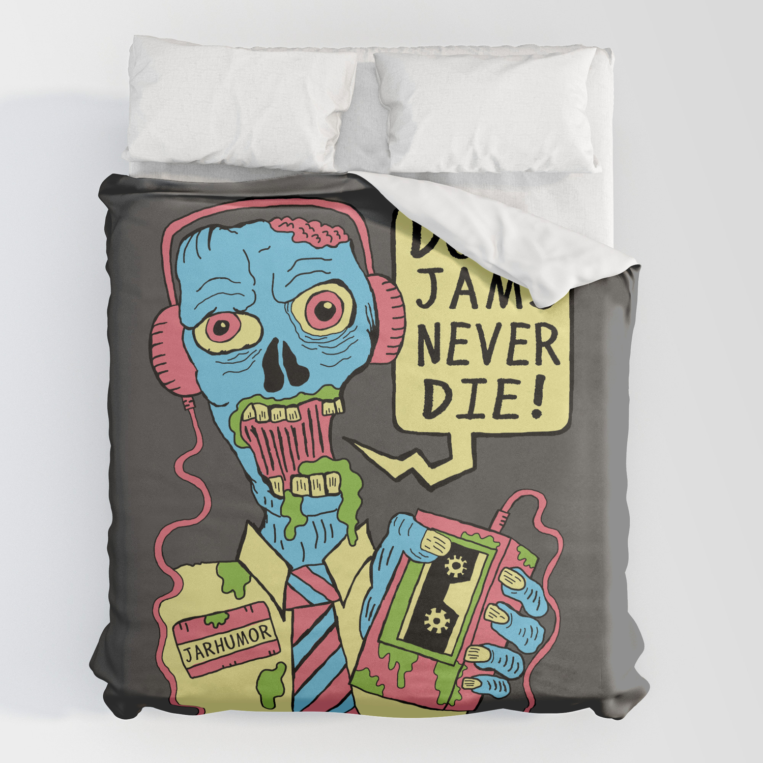Dope Jams Zombie Duvet Cover By, Zombie Duvet Cover