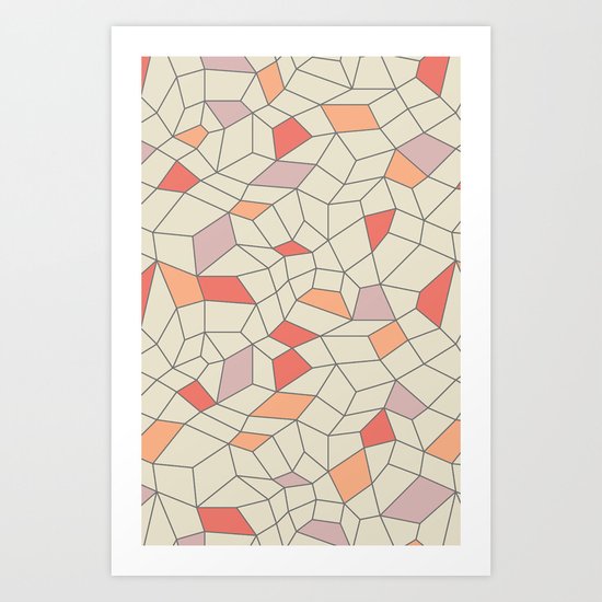 mod colorblock mesh Art Print