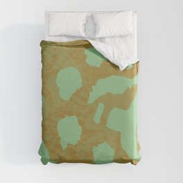 Bold Green Cheetah Pop - Abstract Textile Animal Print Duvet Cover