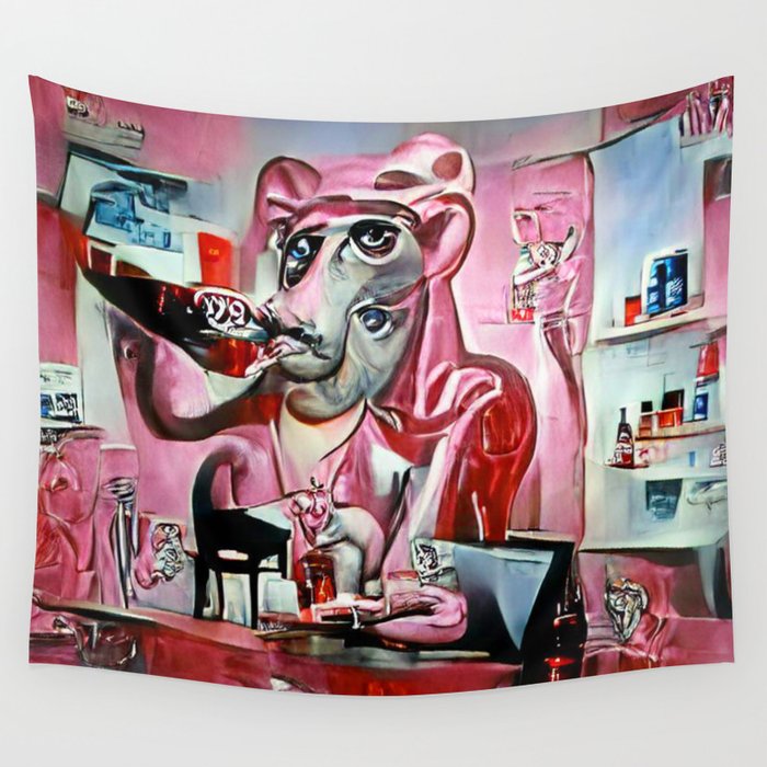 Panther At The Cola Bar In Spain Wall Tapestry
