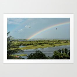 Rainbow Over The Amazon Art Print