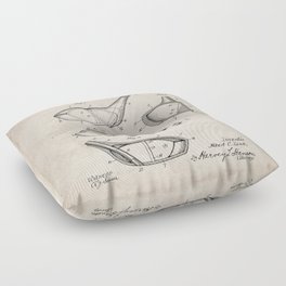 Golf Driver Patent - Golf Art - Antique Floor Pillow