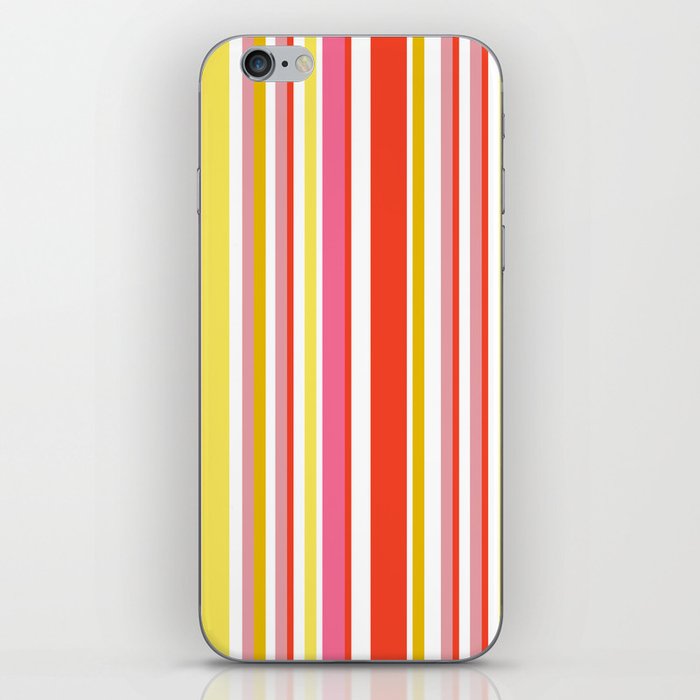 Summer pop of color stripes  iPhone Skin
