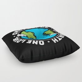One People One Earth One Love Floor Pillow