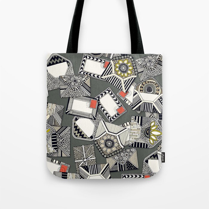 mail scatter graphite Tote Bag