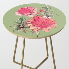 Peonia Flowers Side Table