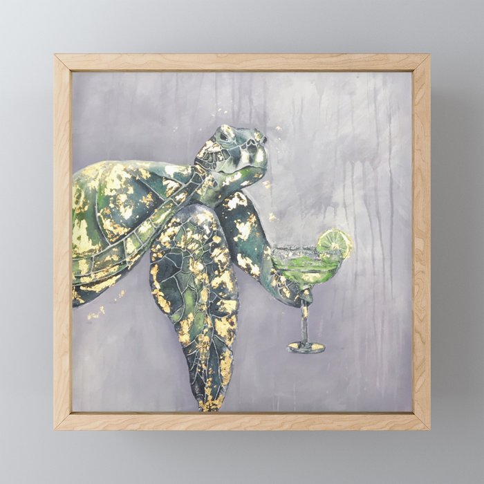 Turtle Needs a Marg Framed Mini Art Print