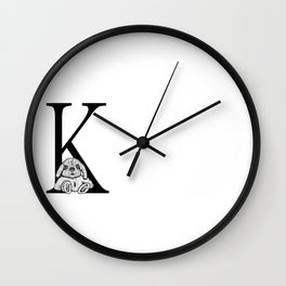 K letter Wall Clock