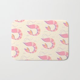 Shrimp Print Bath Mat | Pattern, Alloverprint, Digital, Shrimp, Print, Graphicdesign, Design, Prawn, Pink, Shellfish 