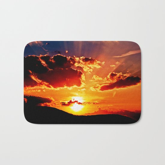 Cloudy sundown Bath Mat