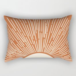 Terracota Minimalist Sun Rectangular Pillow