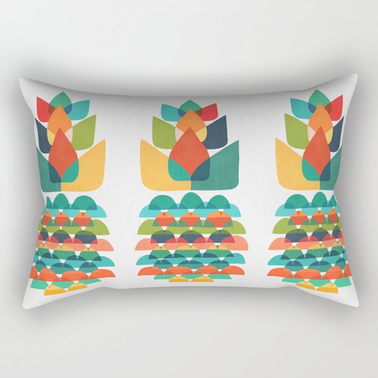 Colorful Whimsical Ananas Rectangular Pillow