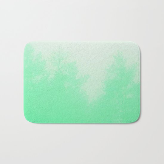 Out of focus - cool green Bath Mat